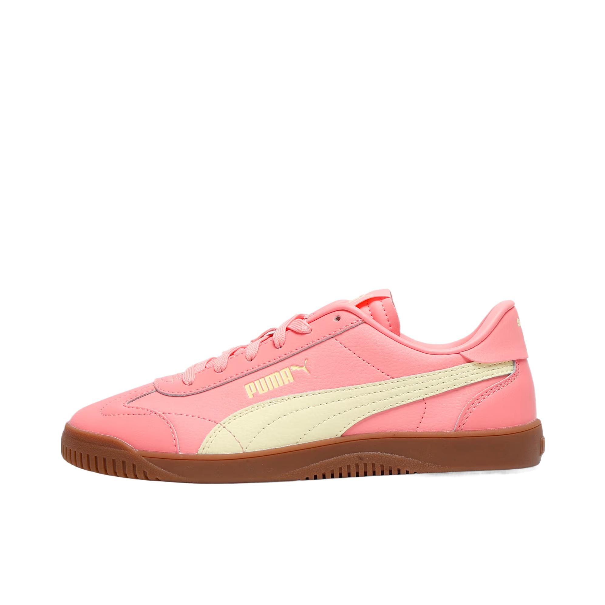推荐商品：Puma/彪马 Club 5v5 板鞋 T头拼接复古百搭防滑耐磨薄底舒适缓震 粉色