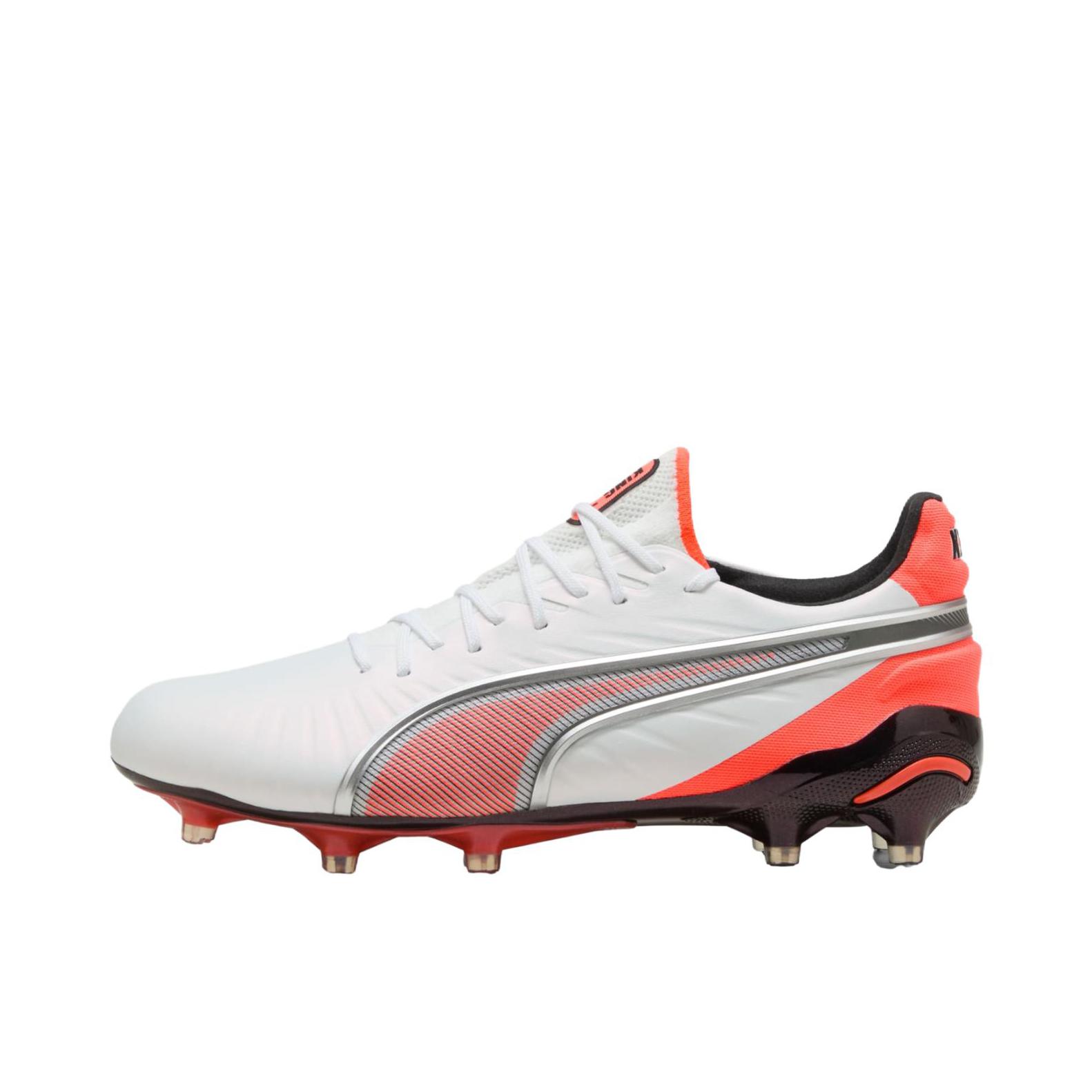 推荐商品：Puma/彪马 King Ultimate FG/AG 顶级 长钉 人造草坪 防滑耐磨 胶质 圆头 足球鞋 白色/橙色