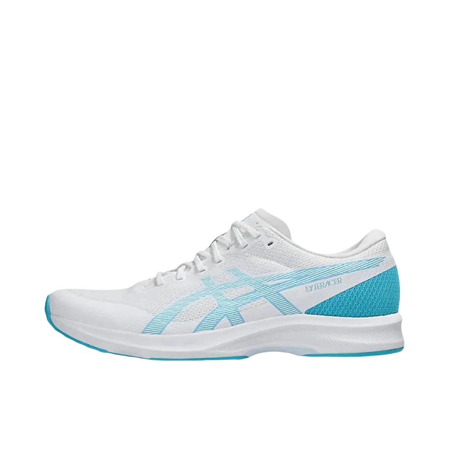 推荐商品：Asics/亚瑟士 LYTERACER 6 跑鞋 百搭简约低帮系带贴合 白色/蓝色