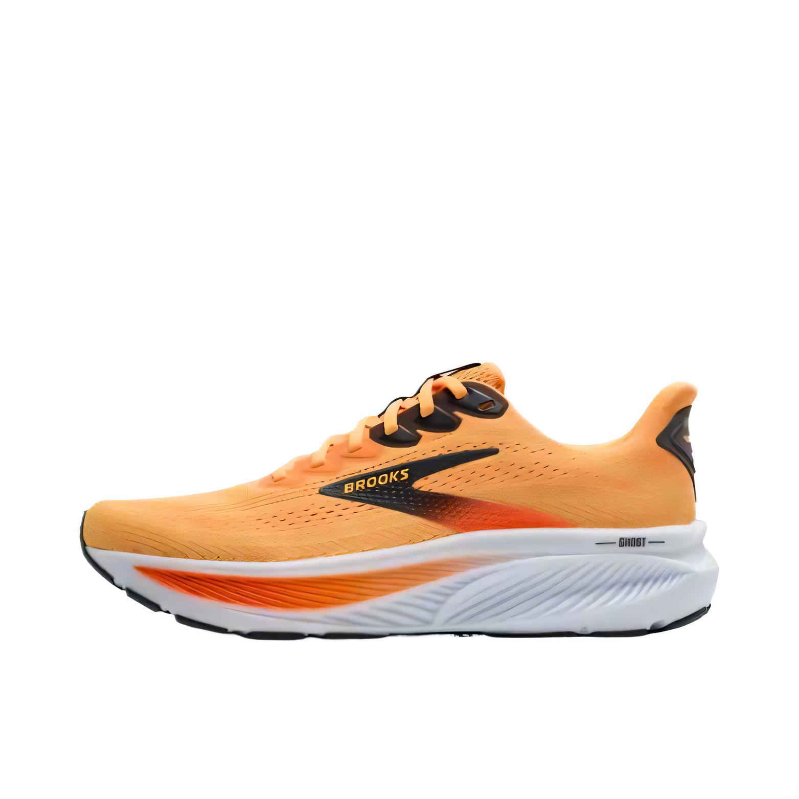 推荐商品：Brooks/布鲁克斯 Ghost幽灵17 缓震 运动 系带 回弹 跑鞋 橙色/黄色/乌木色