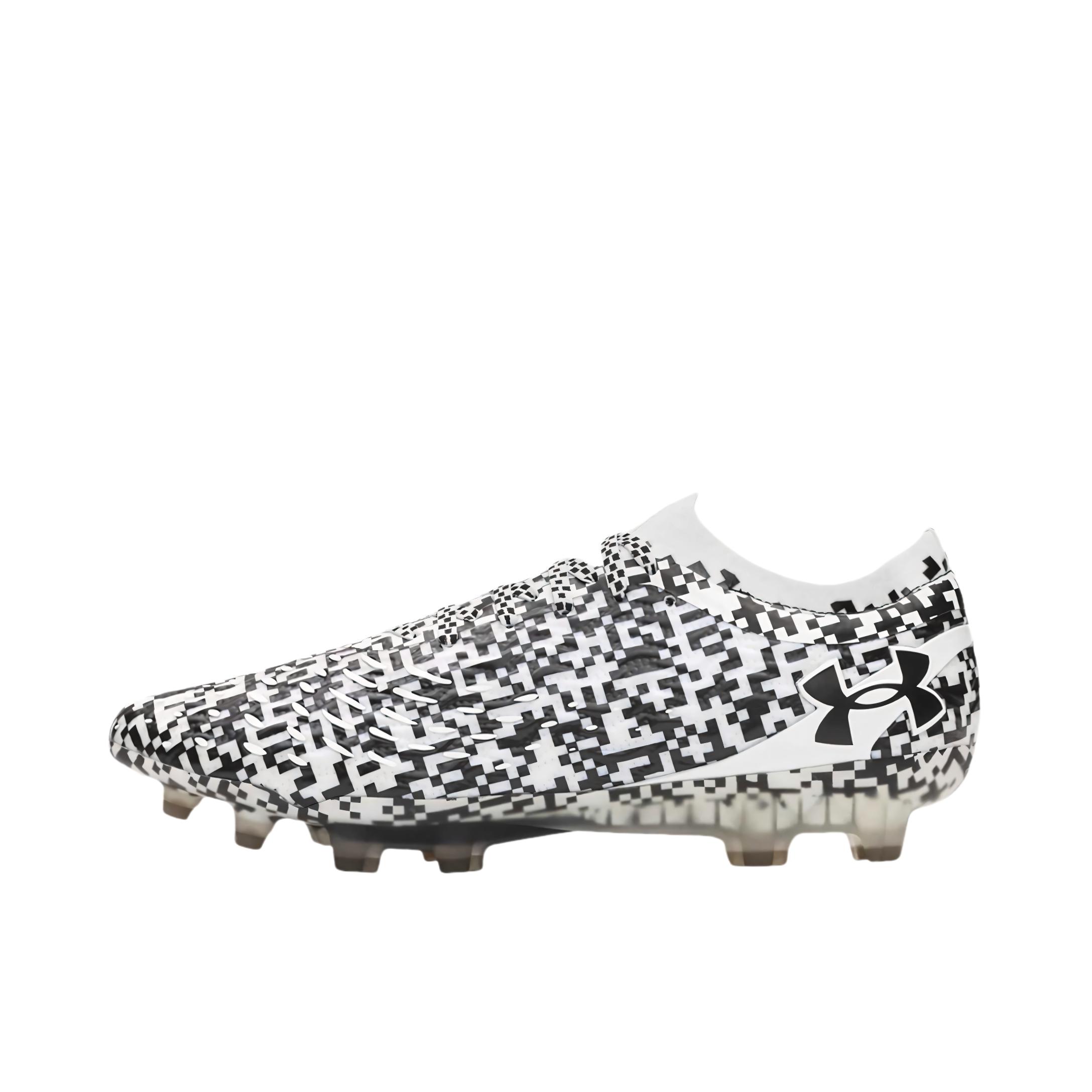 推荐商品：Under Armour/安德玛 Magnetico Elite 5 FG 足球鞋 胶质长钉天然硬草地柔软耐磨 黑色/白色