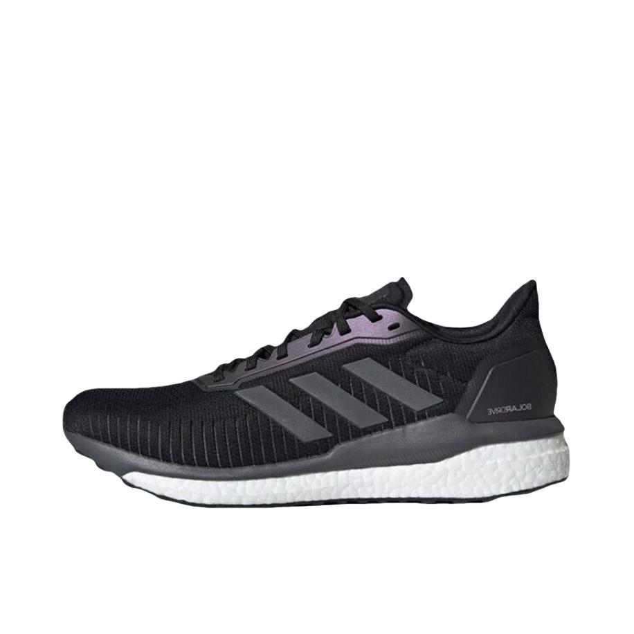 推荐商品：adidas Solar Drive 19 跑鞋 舒适轻便网布透气防滑耐磨减震 Black/Grey 男款/黑色/灰色