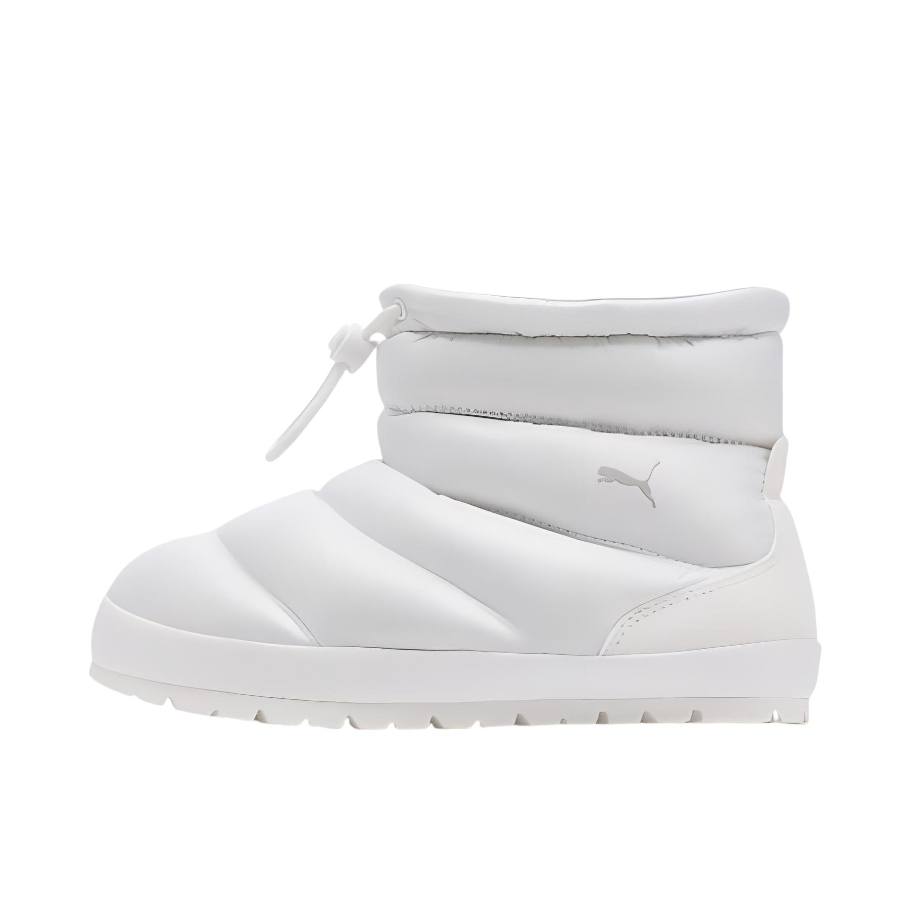 推荐商品：Puma/彪马 Tuff Terra Hi 保暖 短筒 平跟 圆头 时装靴 白色/灰色