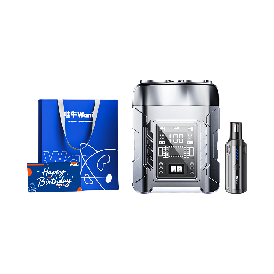 推荐商品：【礼盒装】哇牛 电动剃须刀 合金 全身水洗