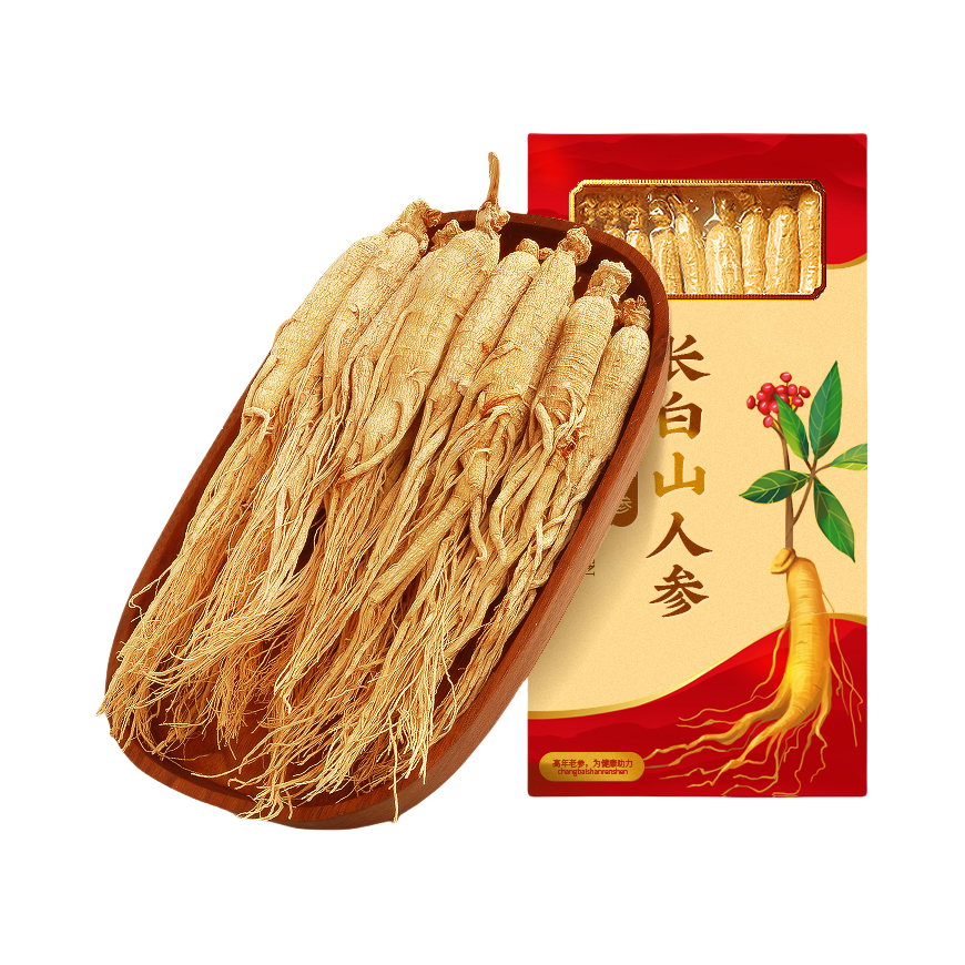 参李纪 长白山人参 礼盒装 100g/25根