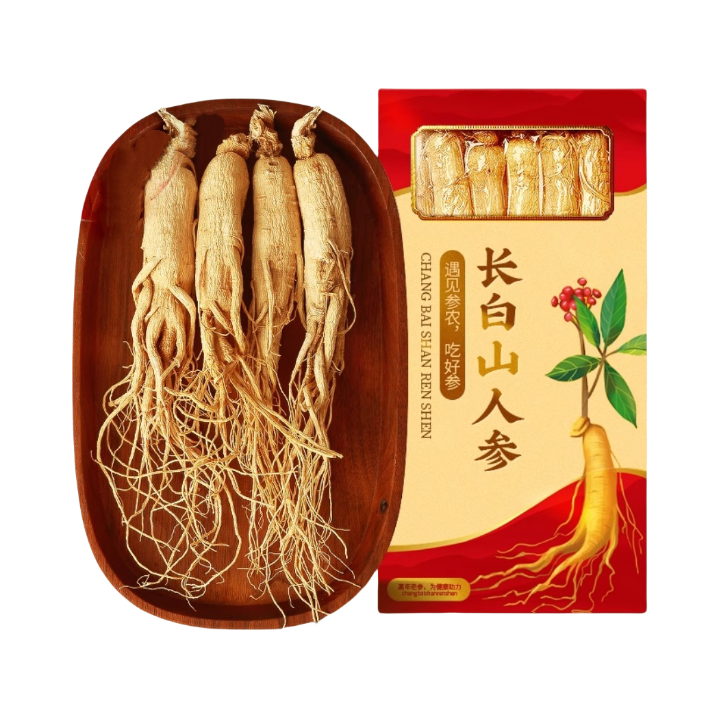 参李纪 长白山人参 礼盒装 100g/4根