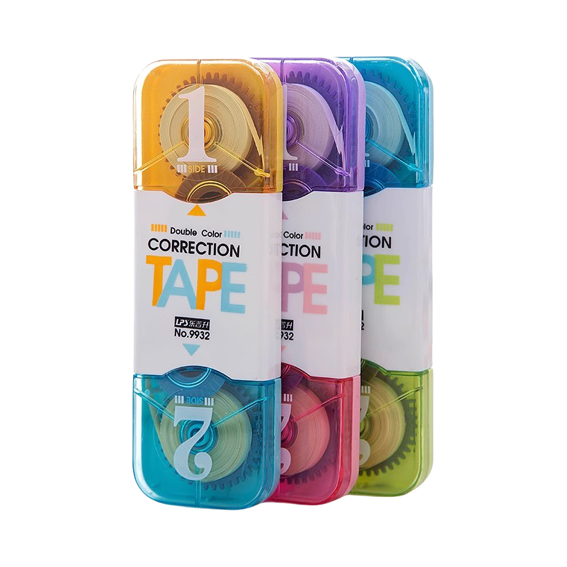 推荐商品：LPS/乐普升 双头双色款 12m*5mm/支 修正带 NO.9932