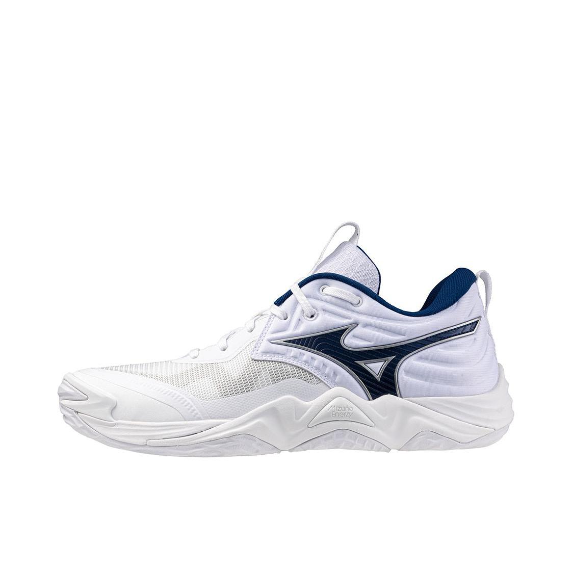 推荐商品：Mizuno/美津浓 WAVE MOMENTUM ELITE 训练鞋 柔软防滑低帮厚底 白色