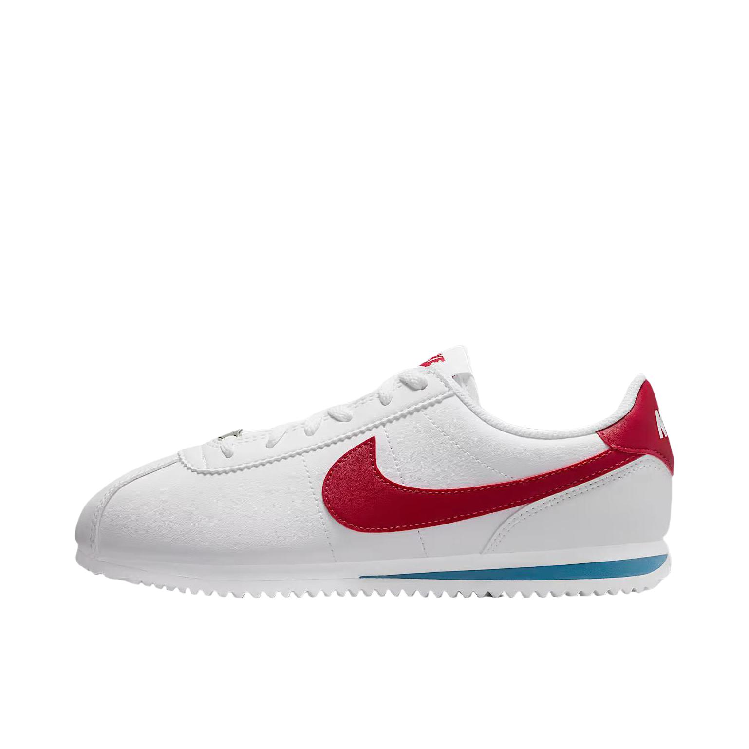 推荐商品：Nike Classic Cortez 阿甘鞋 跑鞋 防滑耐磨缓震透气轻便抓地舒适低帮耐穿贴合 大童/白色/辣椒红