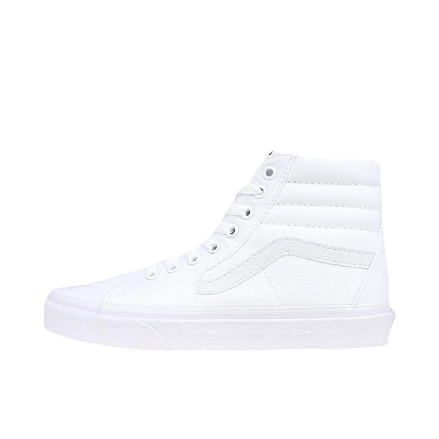推荐商品：Vans/范斯 SK8-Hi 板鞋 潮流经典拼接复古街头厚底 White  高帮/纯白色