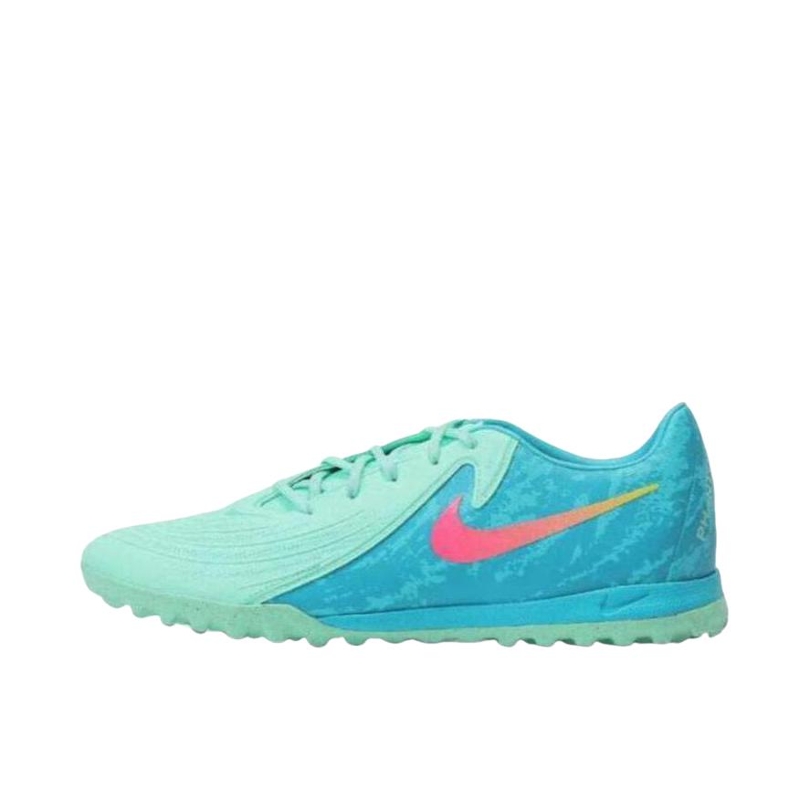 推荐商品：Nike Phantom GX II Academy TF 中端 胶质碎钉 人造草地 防滑耐磨 足球鞋 LV8/光辉绿/蓝色