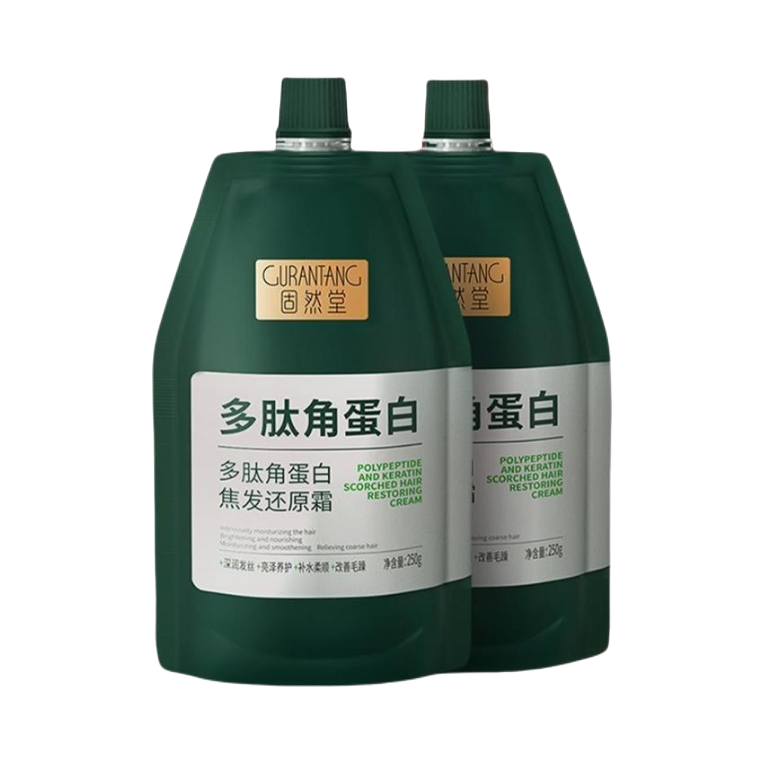 推荐商品：【李若彤同款】 固然堂 多肽角蛋白焦发还原霜 滋养发丝修护烫染受损干枯防断发