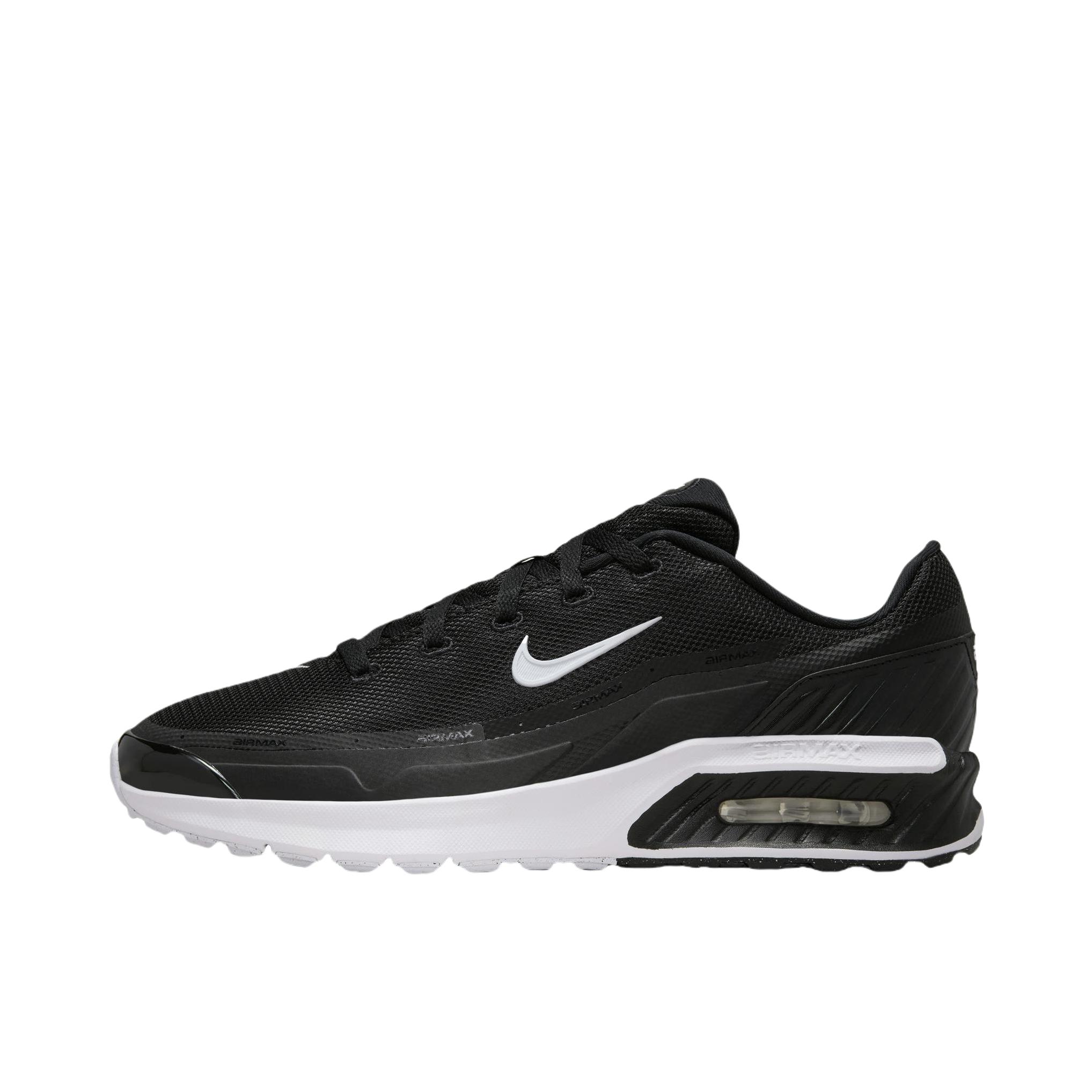 推荐商品：Nike Air Max Bia 跑鞋 简约低帮运动风系带回弹贴合 黑色/白色