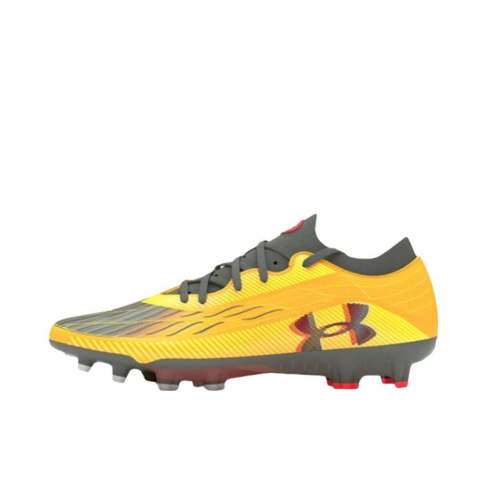 推荐商品：Under Armour MAGNETICO ELITE 4 FG 长钉 防滑 低帮 圆头 足球鞋 黄色/灰色 