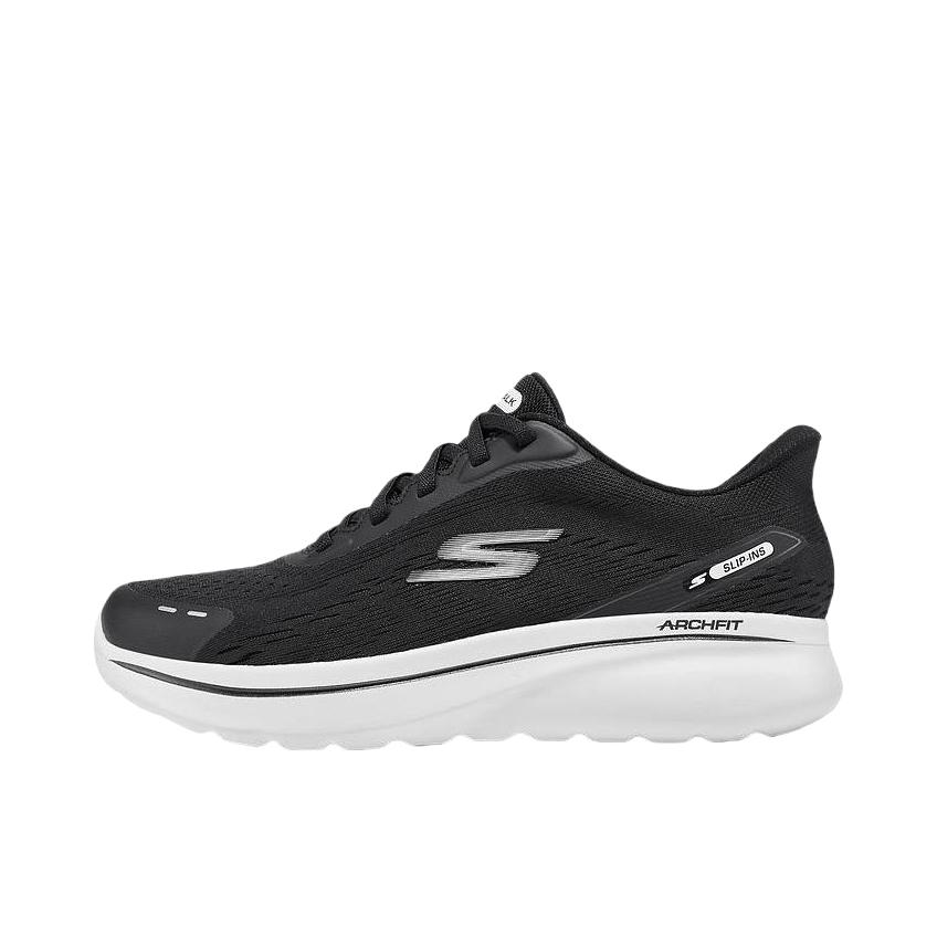 推荐商品：Skechers/斯凯奇 WOMEN'S GO WALK 运动休闲鞋 一脚蹬透气厚底浅口 男款/黑色/白色