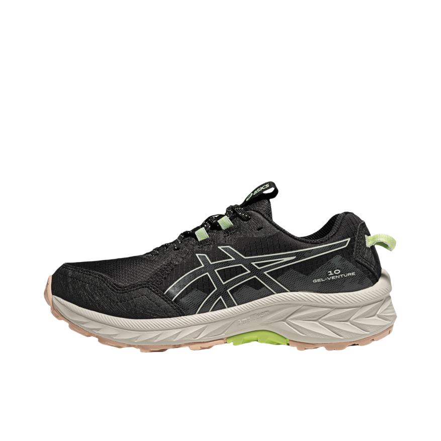 推荐商品：Asics/亚瑟士 GEL-VENTURE 10 跑鞋 越野橡胶系带缓震透气防滑耐磨舒适百搭抓地 女款/黑色/绿色