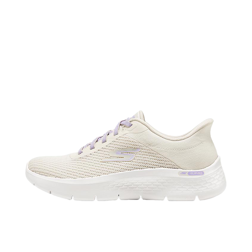 推荐商品：Skechers/斯凯奇 运动休闲鞋 网面软底透气闪穿 125516 女款/乳白色