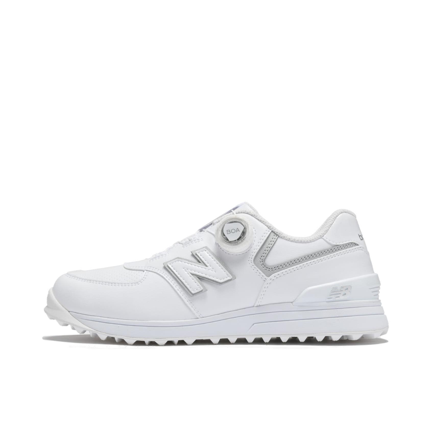 推荐商品：New Balance 574 v4 SL 防滑 低帮 旋钮 耐磨 高尔夫鞋贴合 女款/白色