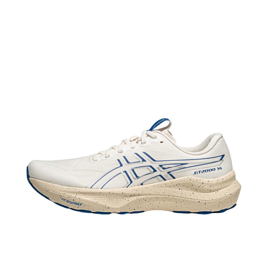 推荐商品：Asics/亚瑟士 GT-2000 14 跑鞋 舒适百搭支撑缓震回弹稳定支撑 白色/蓝色