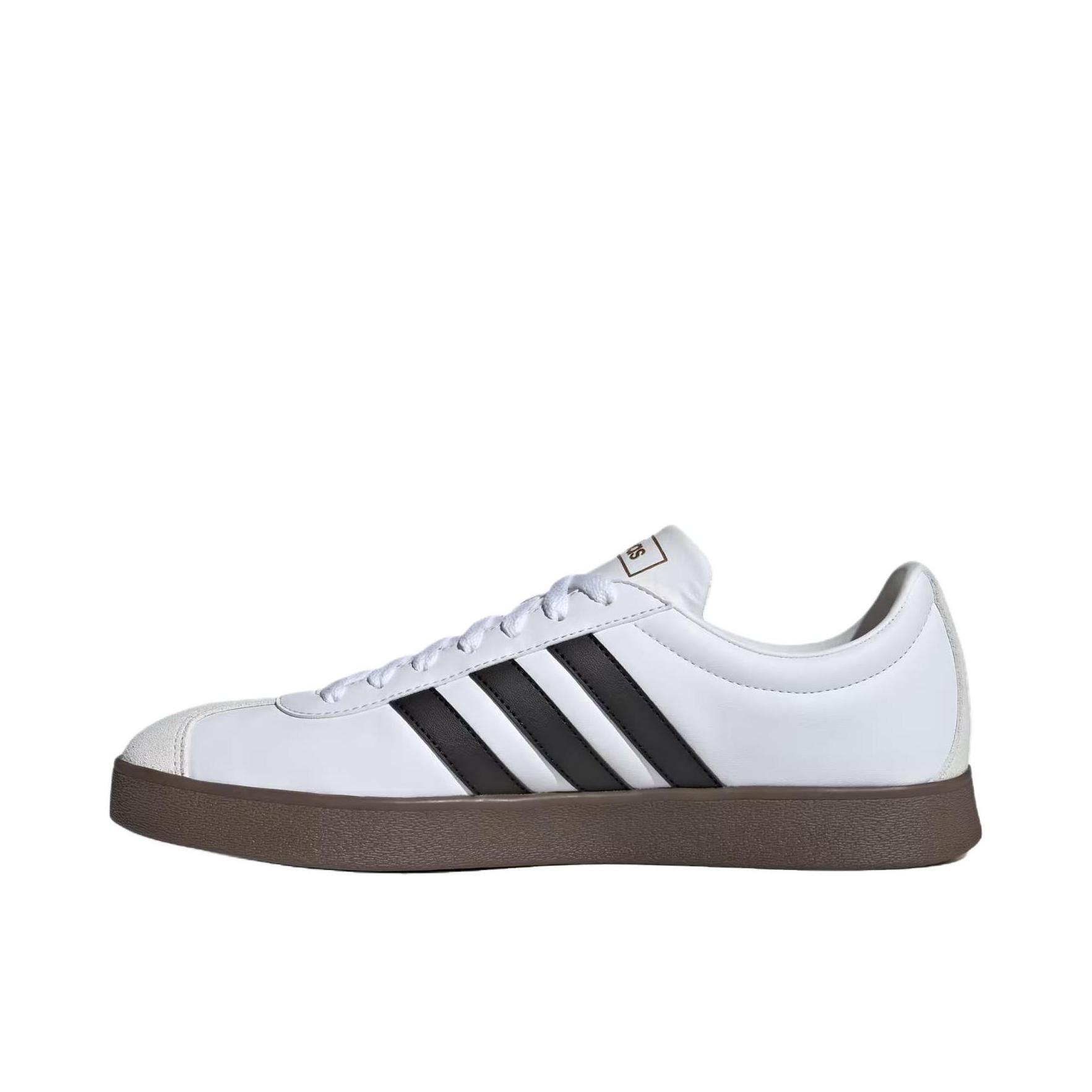 推荐商品：adidas VL Court T头鞋 德训鞋 板鞋 休闲舒适轻便减震耐磨防滑轻运动复古 白色/褐色