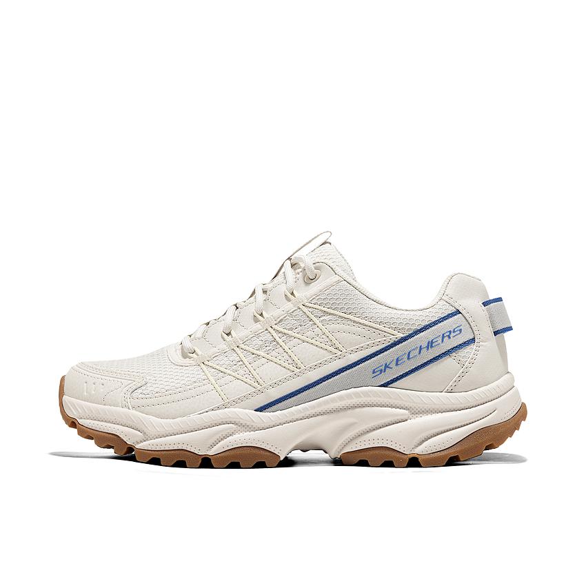 推荐商品：Skechers/斯凯奇  迈山  防泼水 情侣 回弹 轻质 系带  登山鞋 徒步鞋 户外鞋 航海蓝