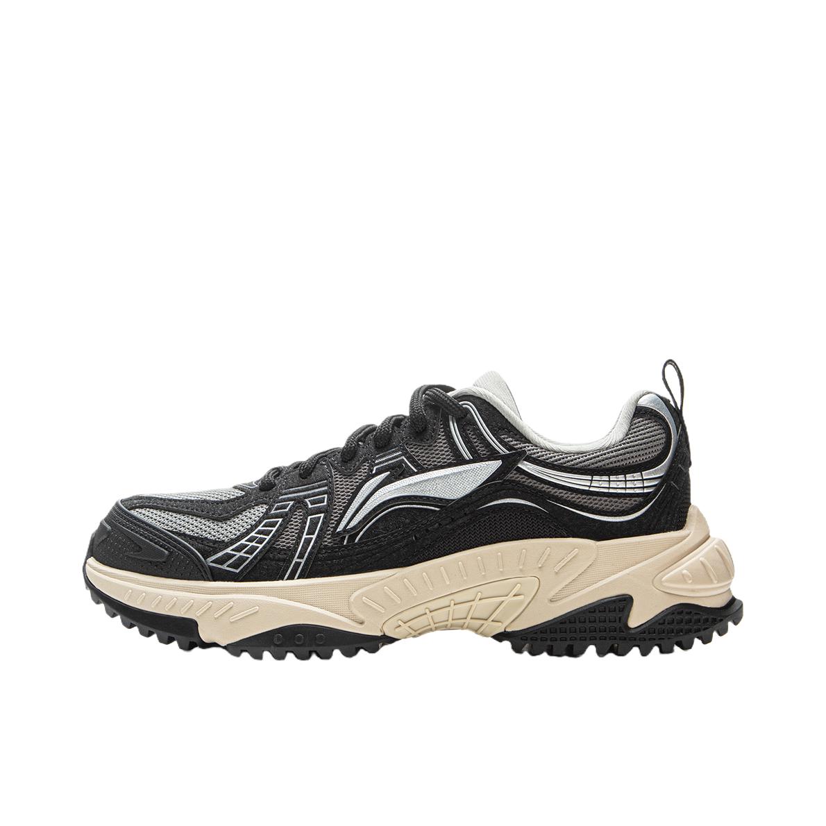 推荐商品：李宁 启星 老爹鞋 复古厚底增高 回弹稳定支撑 黑色/沥青色/灰色