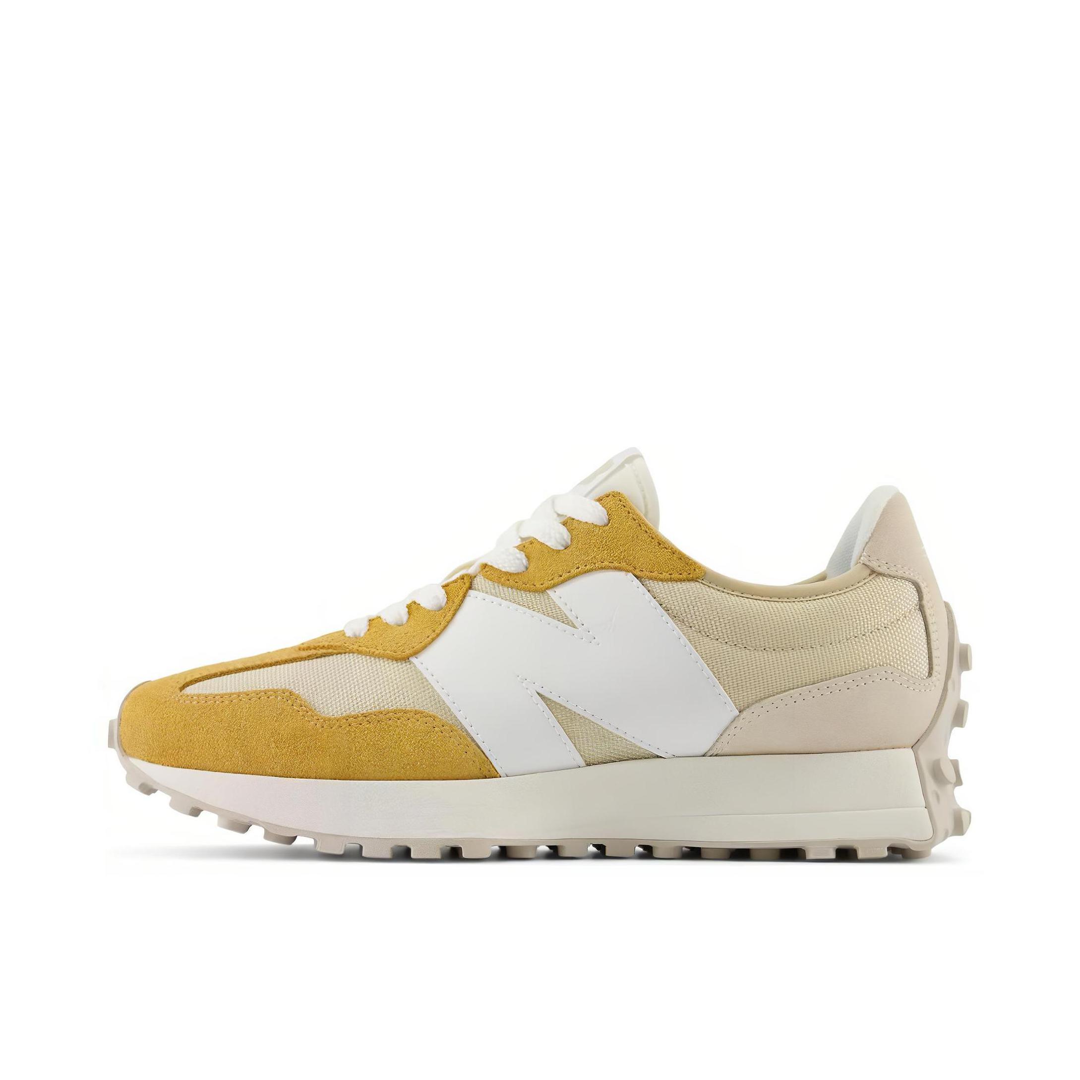 推荐商品：【IU同款】 New Balance 327 跑鞋 舒适复古防滑耐磨休闲透气减震拼接运动防水织物慢跑圆头 黄色/米色