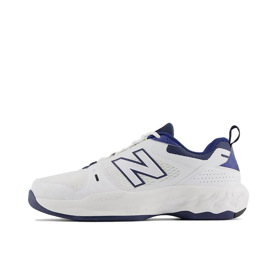 推荐商品：New Balance Fresh Foam X 1007 耐磨 圆头 系带 厚底 跑鞋 白色/蓝色