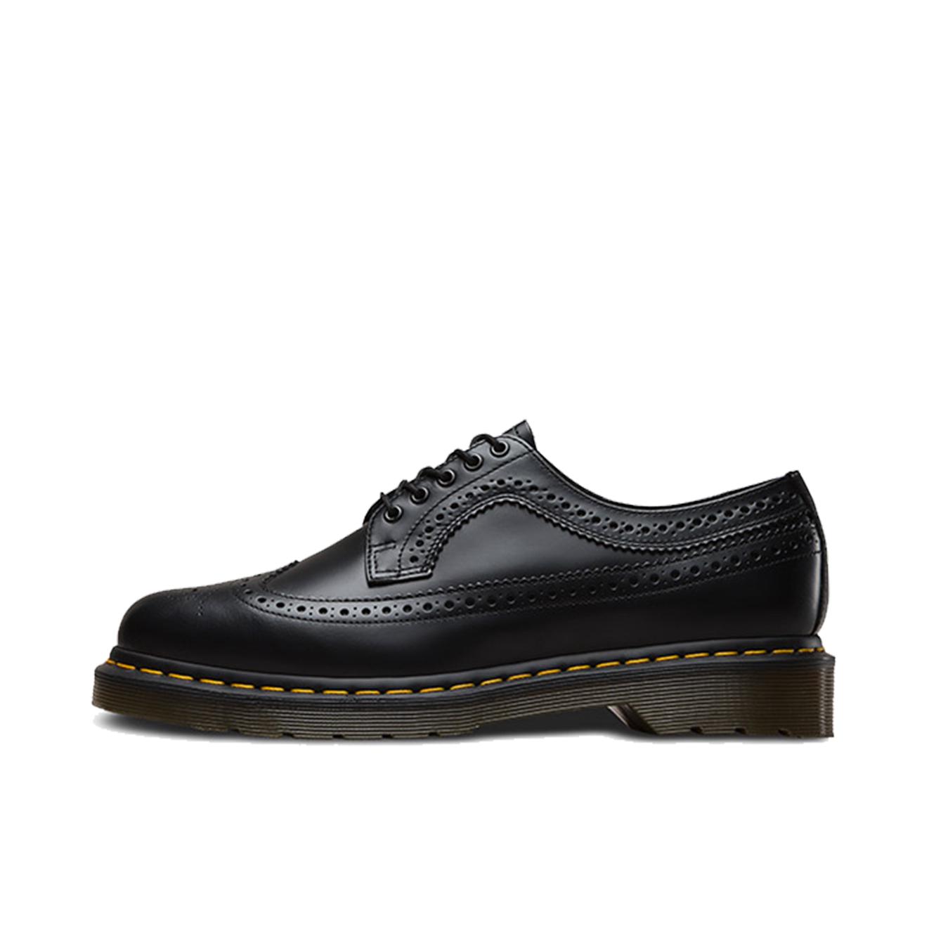 推荐商品：Dr.Martens 3989 舒适耐磨 英伦休闲 疯马皮 时尚复古 圆头 平底 黄车线 雕花 皮鞋 黑色