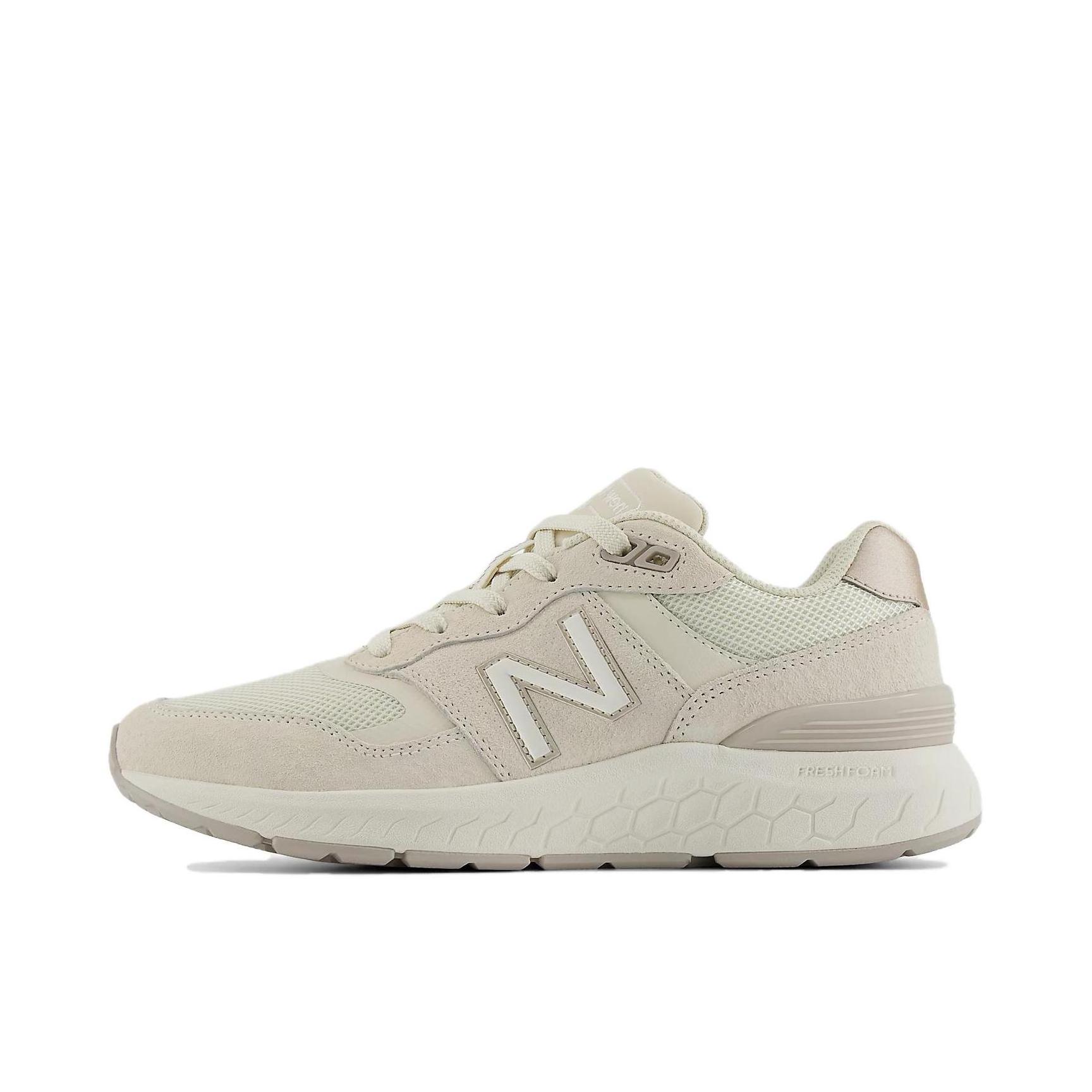 推荐商品：New Balance Fresh Foam 880 v6 跑鞋 减震低帮厚底 B宽/女款/米白色 