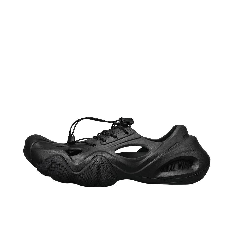 推荐商品：匹克 态极川越 运动 户外 厚底 一脚蹬 涟漪波浪鞋 溯溪鞋 凉鞋 全黑色