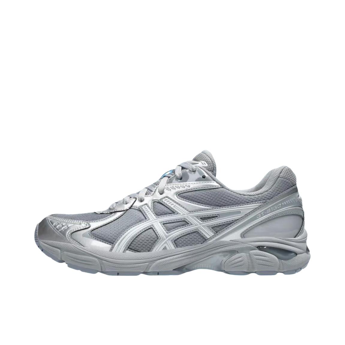 推荐商品：Asics/亚瑟士 GT-2160 跑鞋 拼接舒适缓震网面防滑耐磨复古简约百搭时尚合成革织物耐用短跑圆头支撑 银色/深灰色