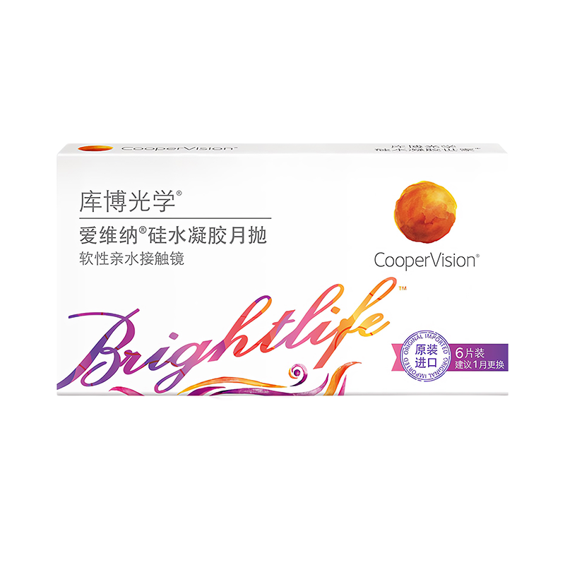 推荐商品：库博光学 爱维纳月抛硅水凝胶高透氧近视隐形眼镜 透明片水润舒适运动防滑