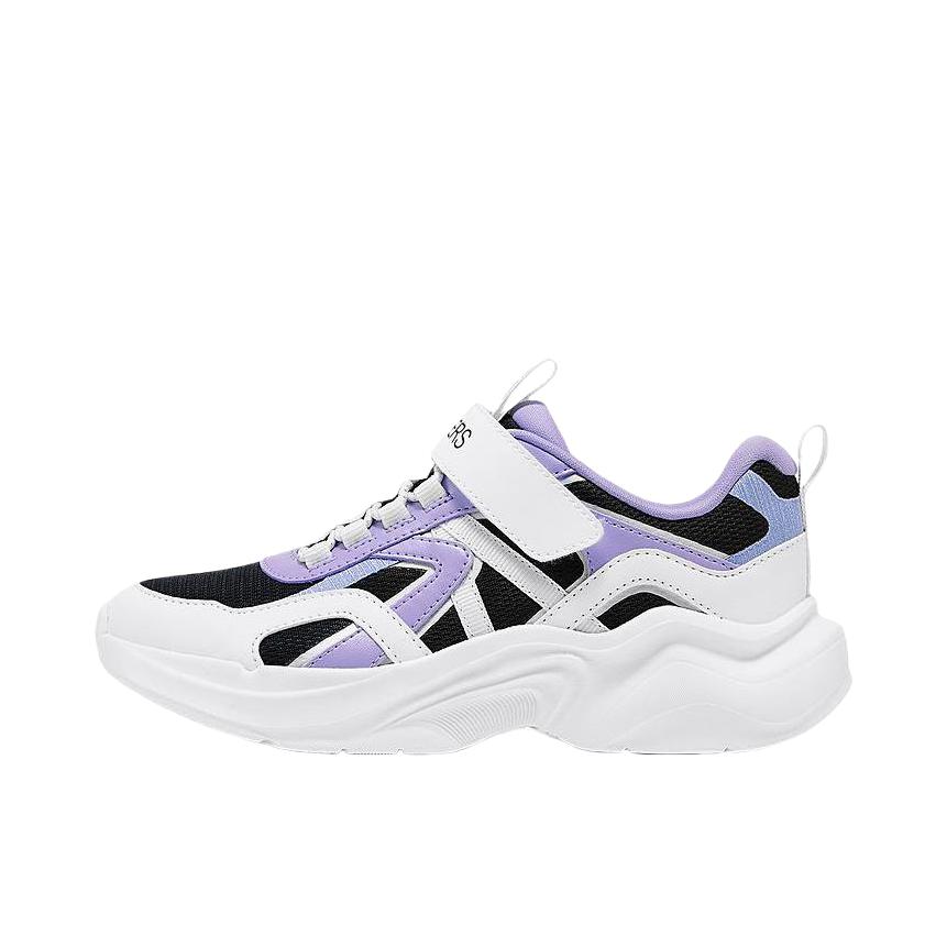 推荐商品：Skechers/斯凯奇 SKECHERS GIRLS 运动鞋儿童 低帮百搭魔术贴稳定舒适 大童/白色/薰衣草色