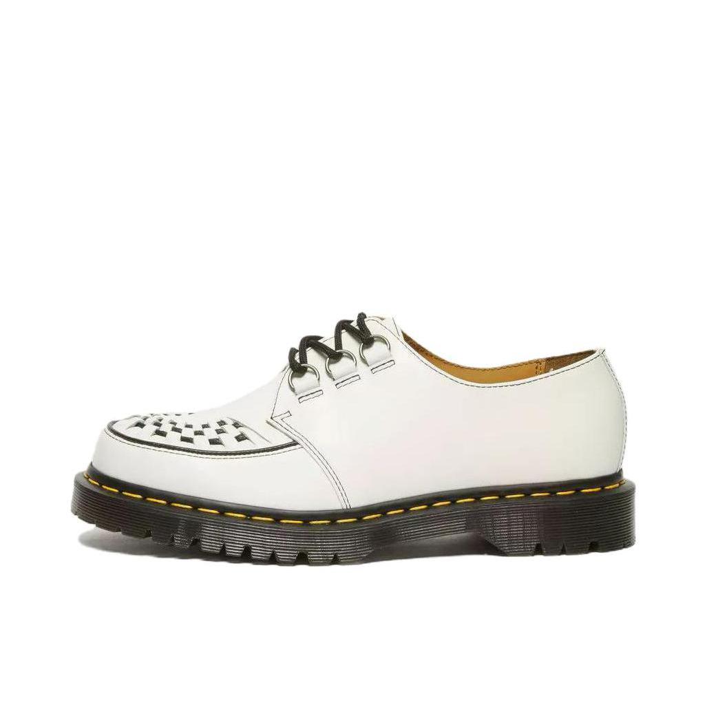推荐商品：Dr. Martens Ramsey 英伦风 简约 圆头 深口 一脚蹬 头层牛皮 蛇纹 蛇年款 厚底鞋 牛津鞋 皮鞋 白色