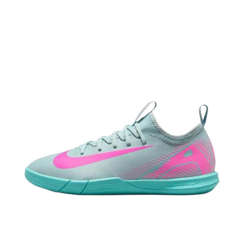 推荐商品：Nike Mercurial Vapor 16 Academy IC 中端 平底 室内 防滑耐磨 舒适缓震 足球鞋 大童/蓝色/粉色