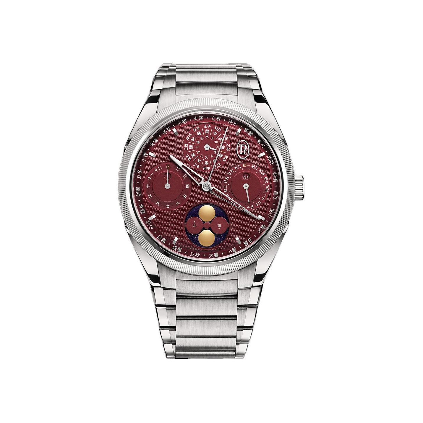 推荐商品：Parmigiani Fleurier/帕玛强尼 PF系列 42mm精钢表带100m防水自动机械男士手表