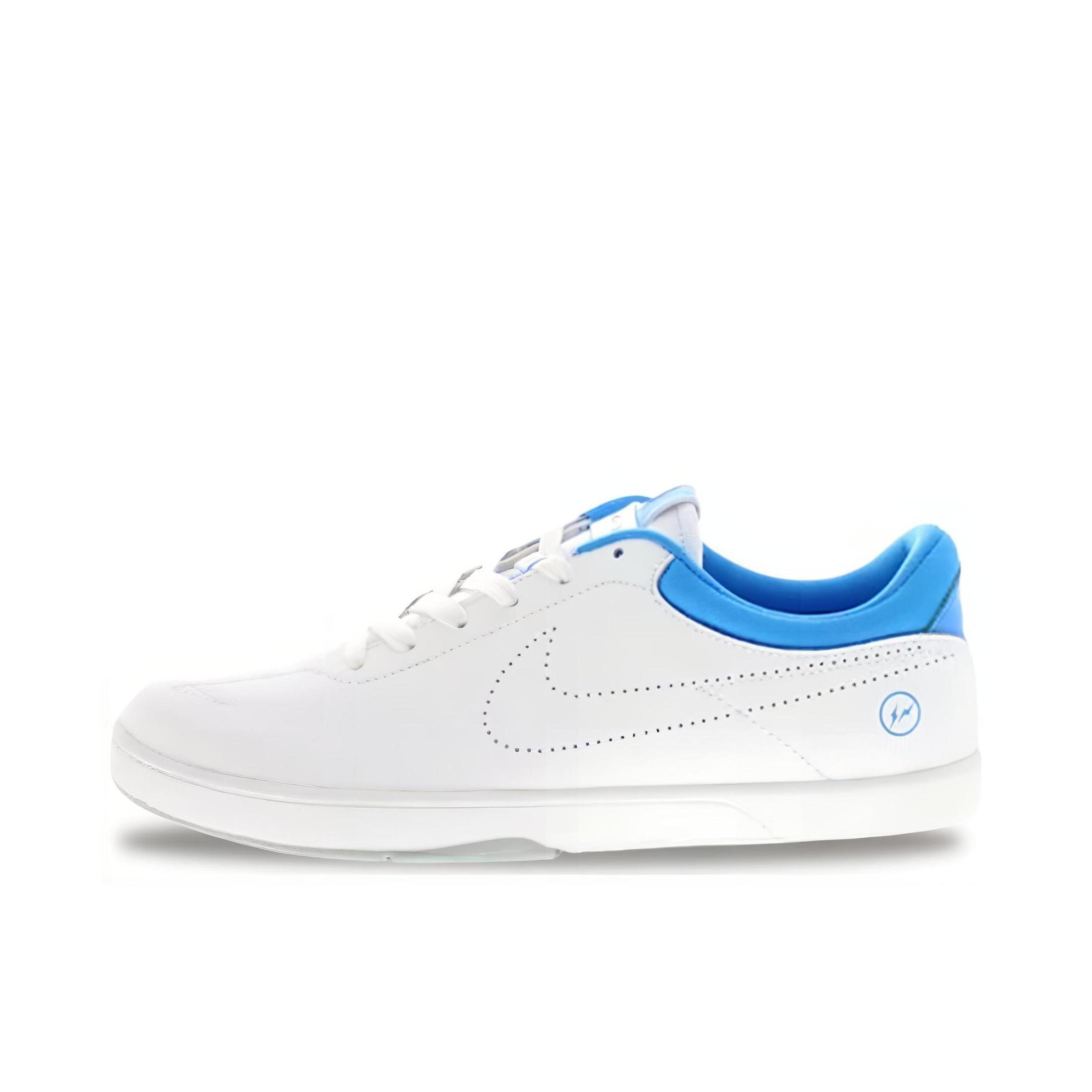 推荐商品：Nike SB Eric Koston 防滑耐磨 减震 板鞋 Fragment Design联名/白色/蓝色