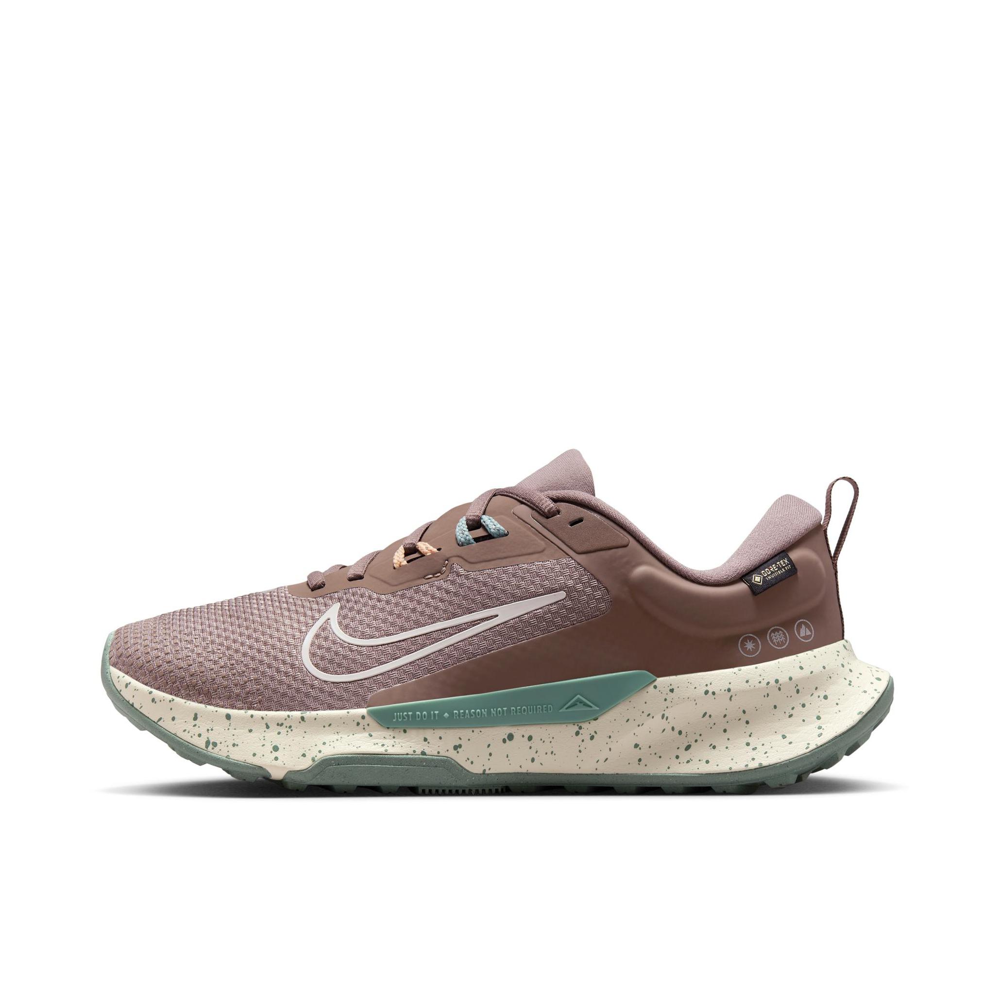 推荐商品：Nike Juniper Trail 2 跑鞋 越野缓震织物运动圆头轻便训练 貂棕/珍珠灰/大炮灰/粉桔色