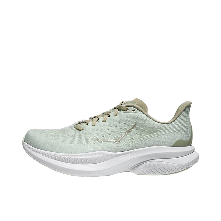推荐商品：HOKA ONE ONE  MACH 6  舒适百搭 防滑耐磨 透气轻便 织物  跑鞋 蘑菇灰/松露盐色