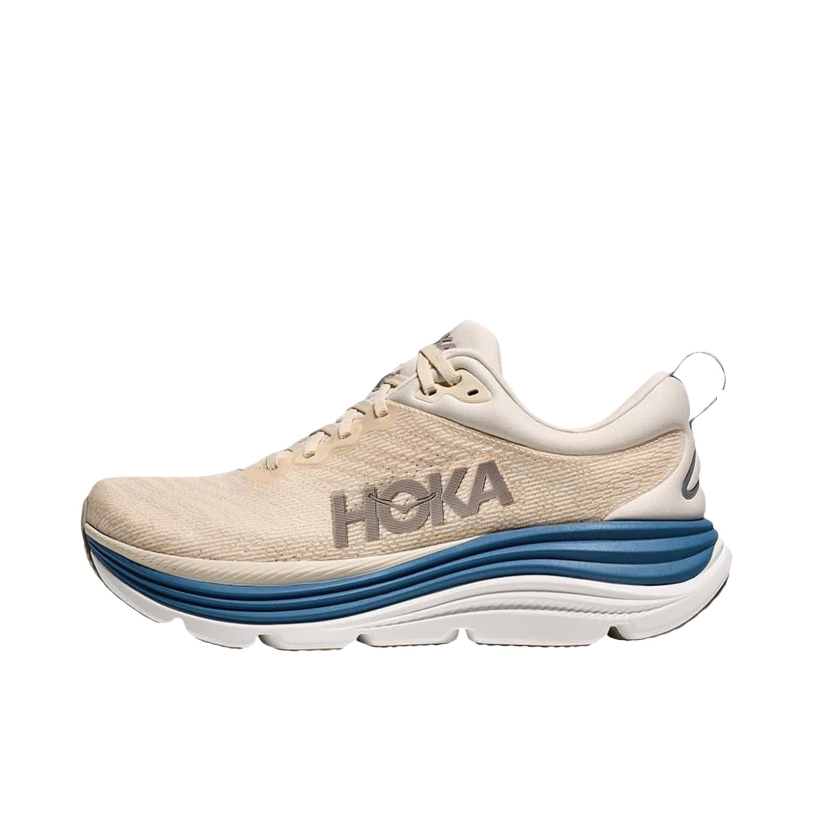 推荐商品：HOKA ONE ONE  Gaviota 5  公路 缓震透气 防滑耐磨 圆头 稳定 迦维塔 5 跑鞋 2E宽/浅卡其色