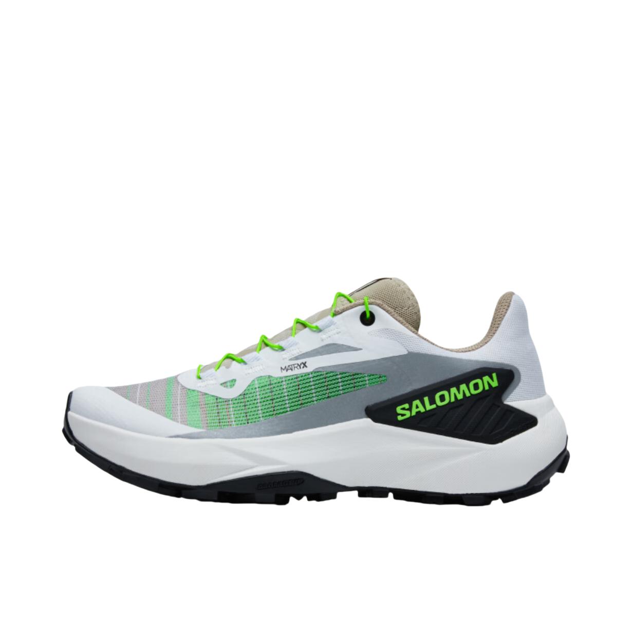 推荐商品：Salomon/萨洛蒙 Genesis 户外鞋 越野跑鞋 防水耐磨稳定支撑抓地敏捷长距离轻量包裹织物 白色