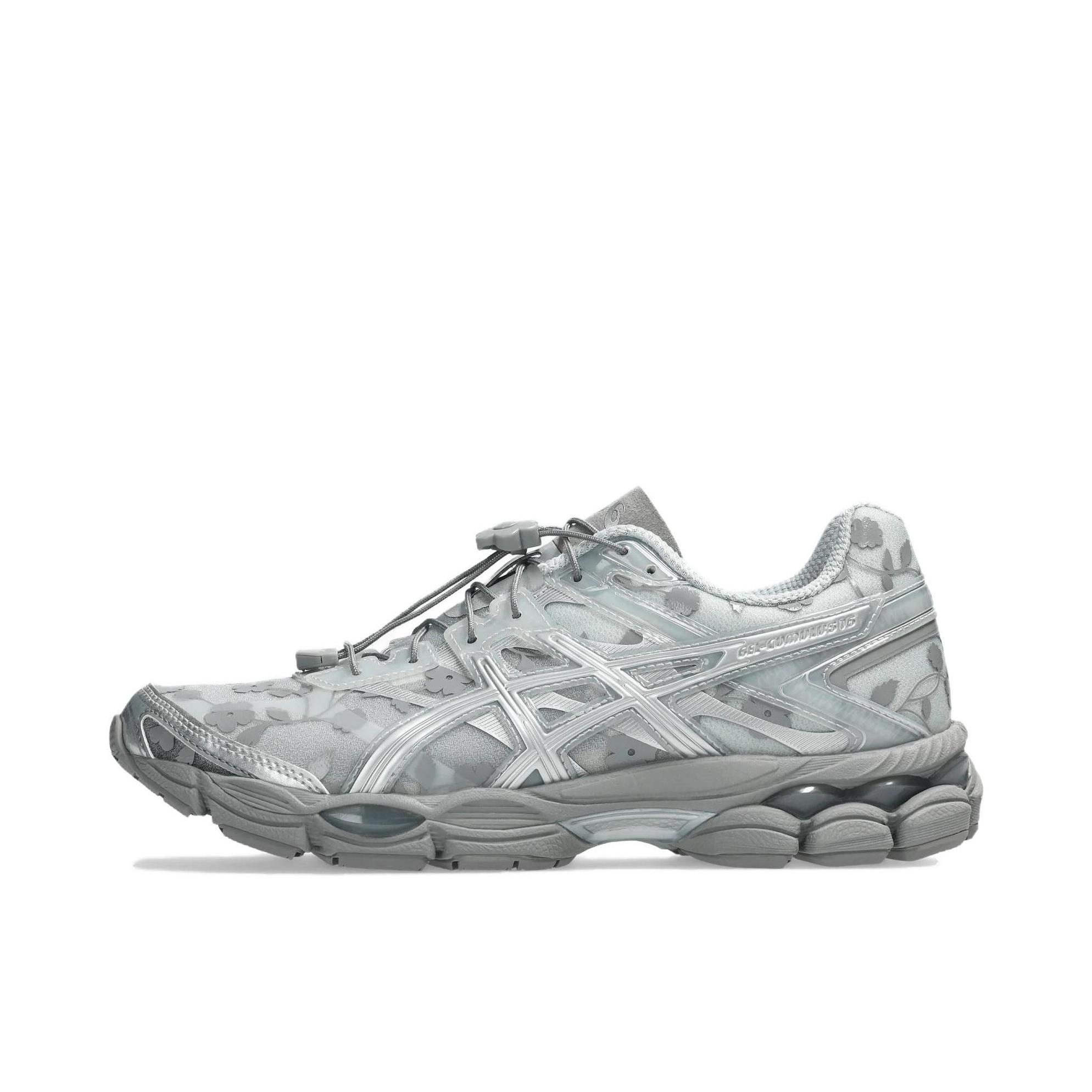 推荐商品：Asics/亚瑟士 Gel-cumulus 16 跑鞋 透气舒适减震耐磨百搭贴合圆头 CECILIE BAHNSEN联名/灰色/银色