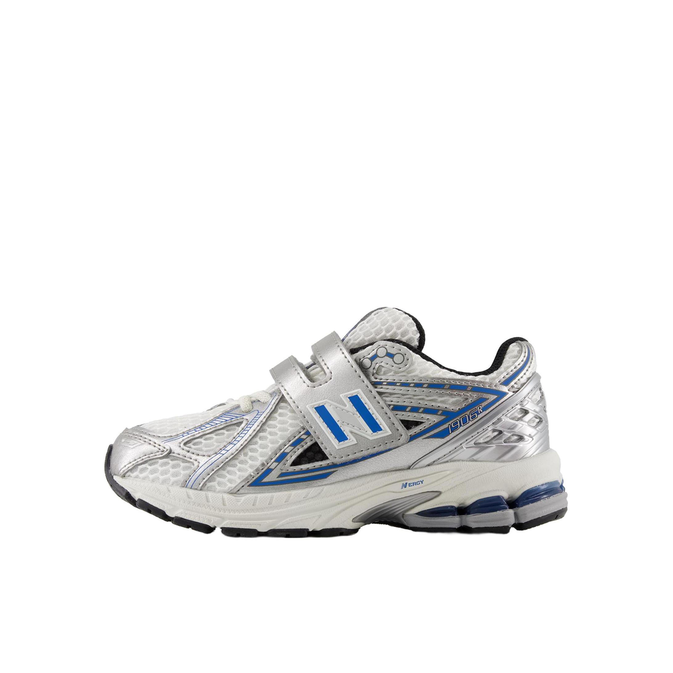 推荐商品：New Balance 1906R 防滑耐磨 减震 潮酷 网面 合成革 舒适百搭 运动童鞋 小童/白色/银色/淡蓝色