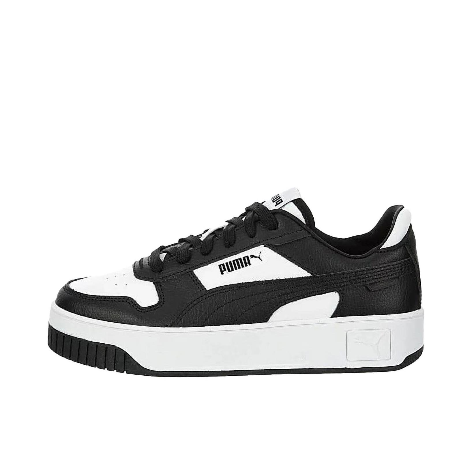 推荐商品：Puma/彪马 Carina street 厚底鞋 板鞋 防滑耐磨减震百搭轻便透气舒适休闲复古运动增高抓地 女款/白色/黑色