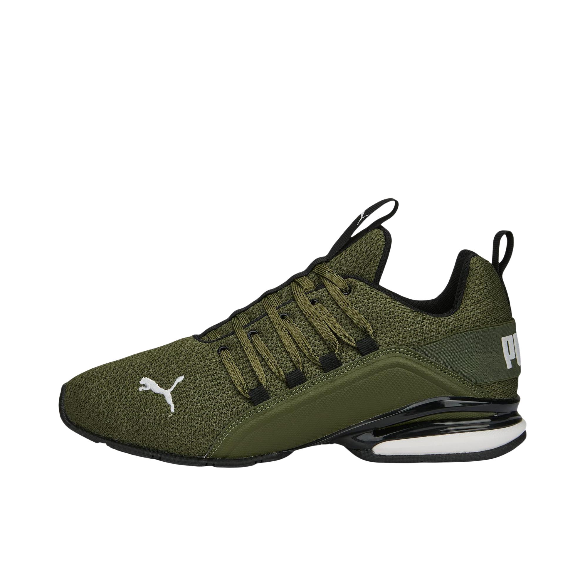 推荐商品：Puma/彪马 Axelion Rip 运动休闲鞋 织物防滑耐磨舒适减震网面轻量透气轻便复古百搭 深绿色