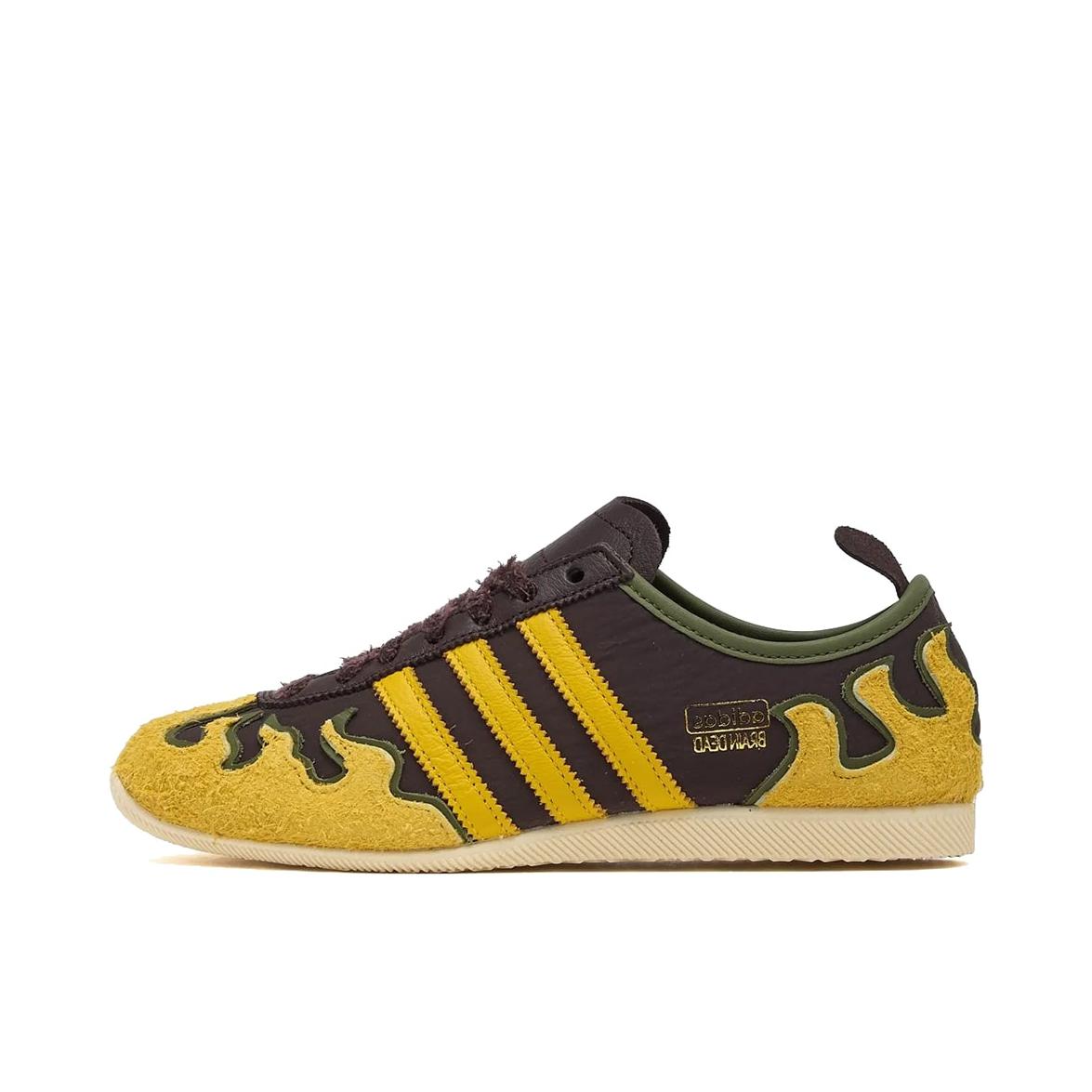 推荐商品：adidas Originals Japan 防滑耐磨 舒适轻便 复古百搭 潮流 T头鞋 薄底鞋 运动休闲鞋 Brain Dead联名/黄色
