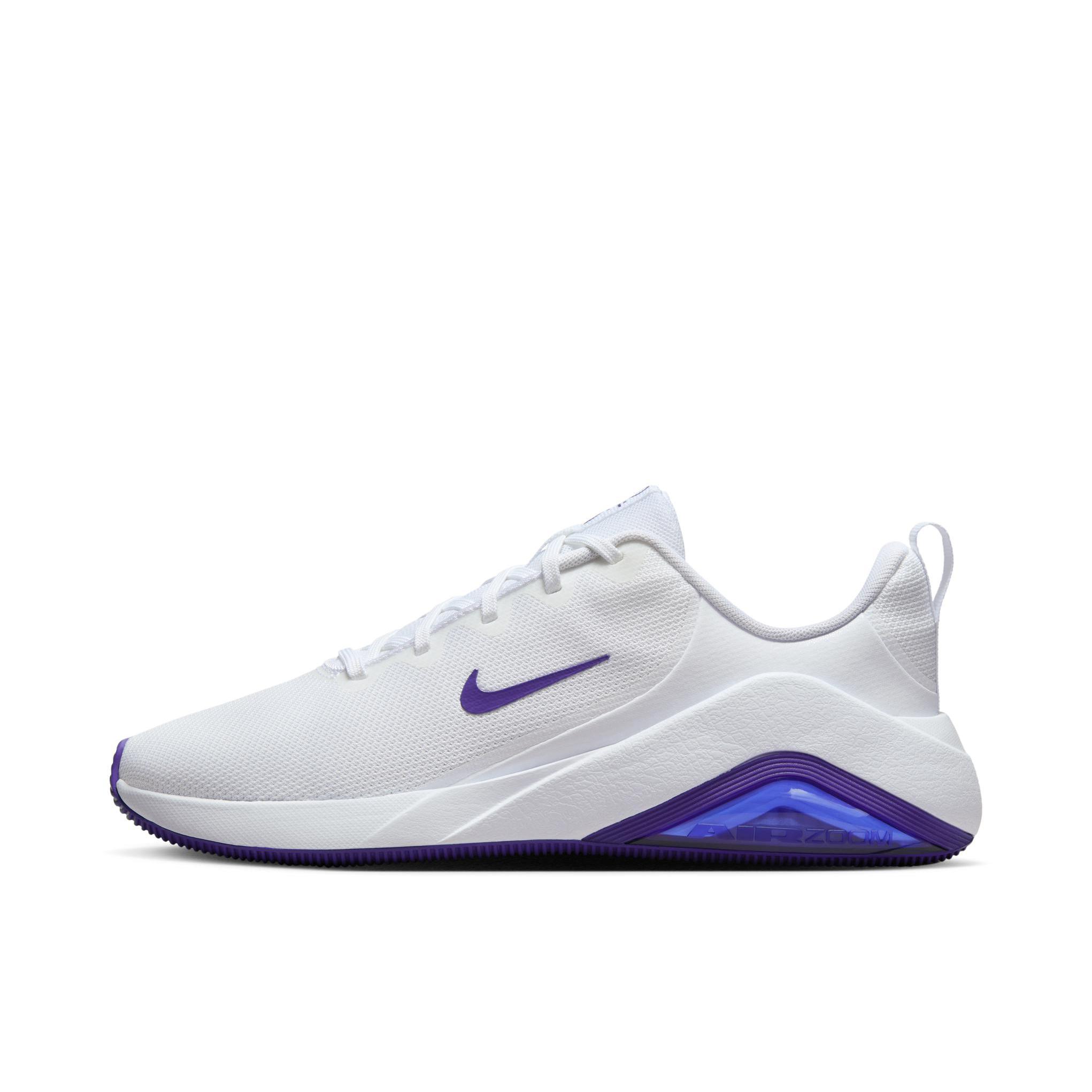 推荐商品：Nike AIR ZOOM BELLA 7 缓震透气 舒适轻便 防滑耐磨 简约百搭 训练鞋 白色/庭紫色