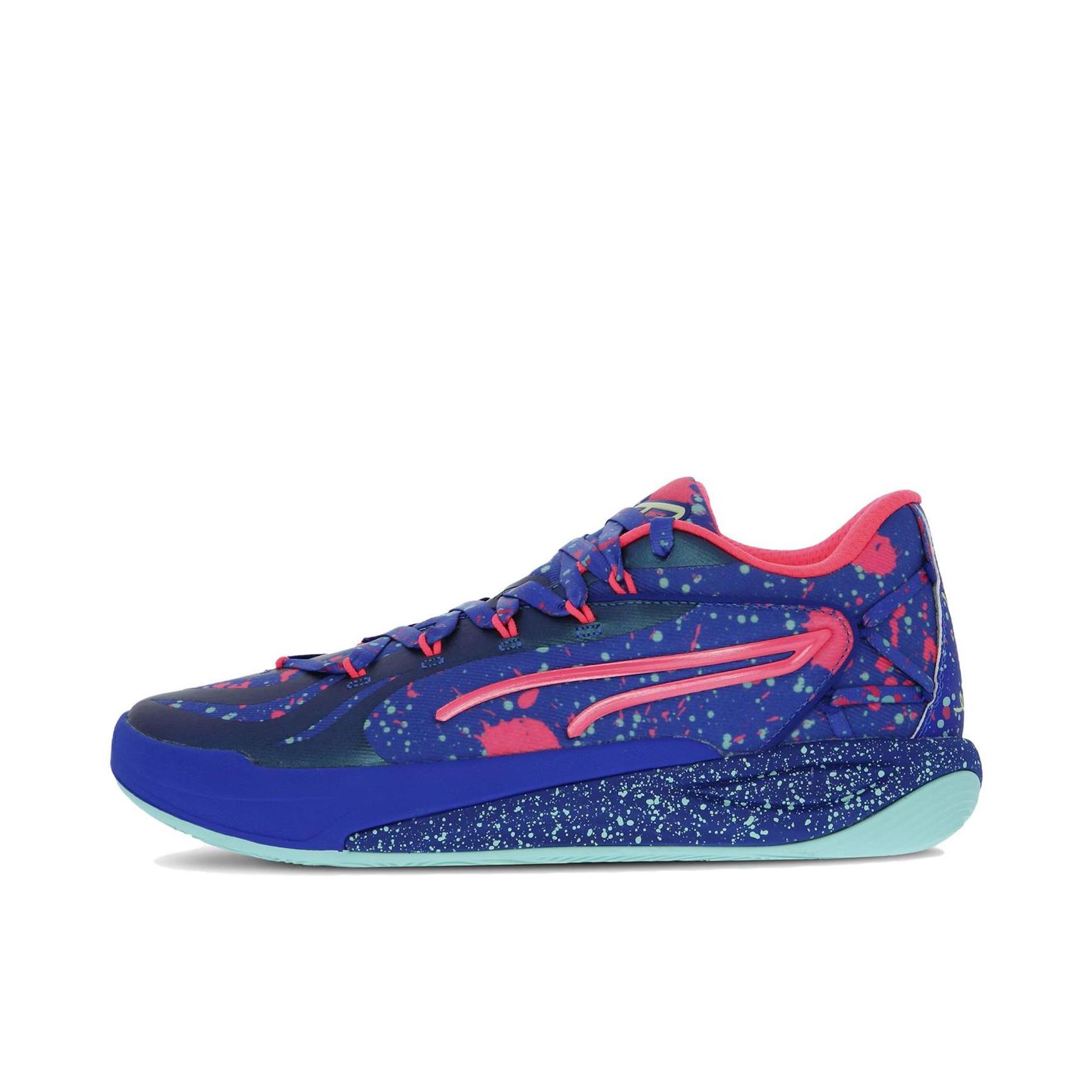 推荐商品：Puma/彪马 Stewie 4 柔软 防滑 耐磨 低帮 篮球鞋 蓝色/粉色/绿色