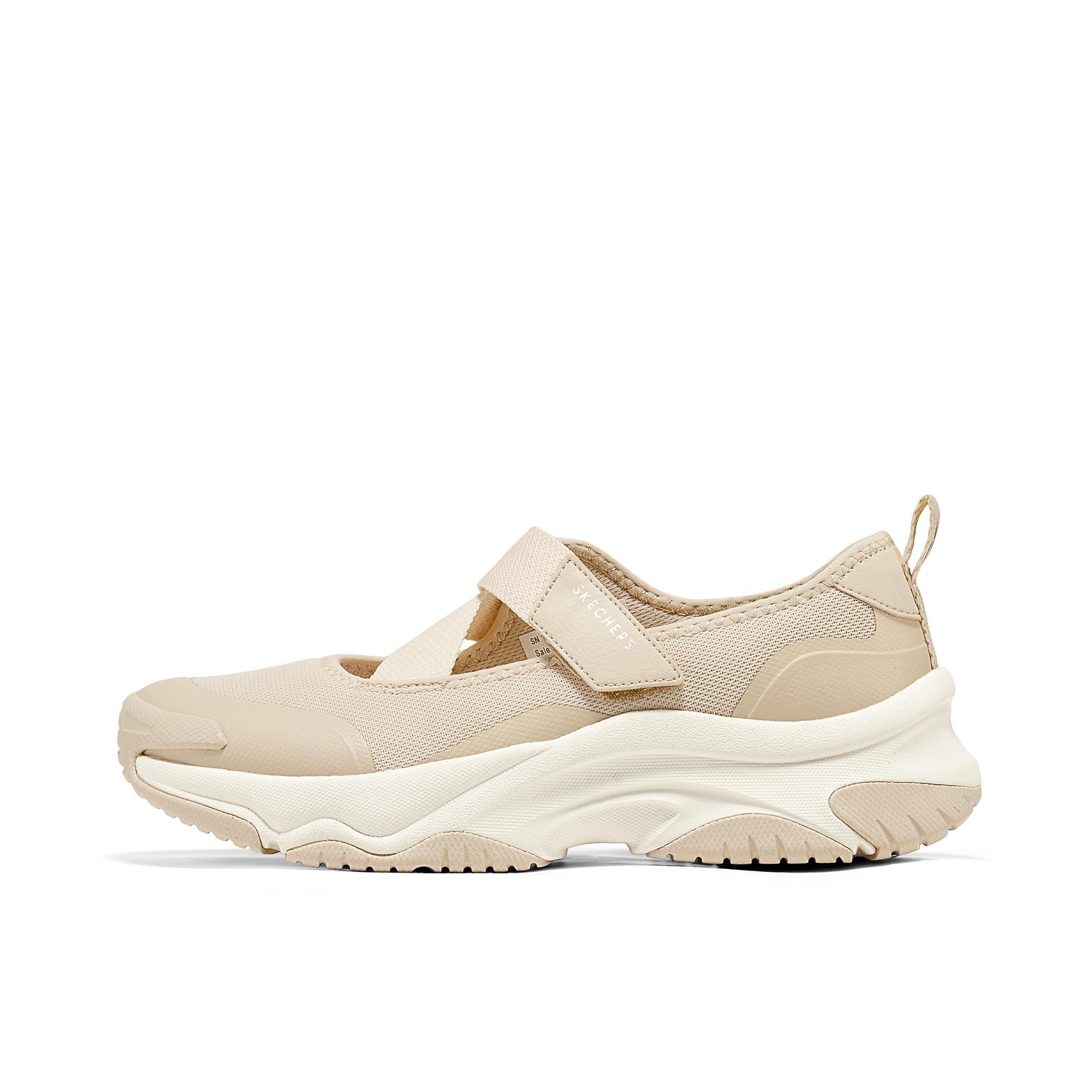 推荐商品：Skechers/斯凯奇 street 漫月 玛丽珍 一脚蹬 蕾丝 运动休闲鞋 女款/自然色/米色